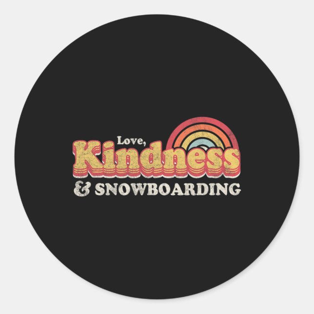 Snowboarder Design1  Classic Round Sticker (Front)