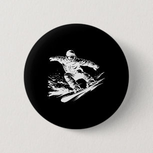 Snowboarder Drawing Snowboarding Slope Button