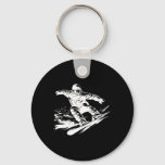 Snowboarder Drawing Snowboarding Slope  Keychain