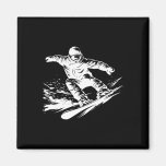 Snowboarder Drawing Snowboarding Slope  Magnet