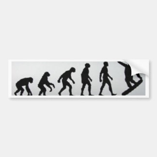 snowboarder evolution bumper sticker