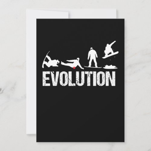 Snowboarder Evolution Snowboard Winter Sports Gift Invitation