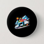 Snowboarder Explore The Slopes Snowboarding Lover  Button