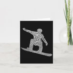 Snowboarder Fingerprint Men&#39;s Snowboard  Card