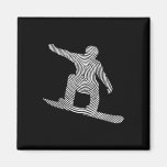 Snowboarder Fingerprint Men&#39;s Snowboard  Magnet