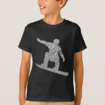 Snowboarder Fingerprint Men&#39;s Snowboard  T-Shirt