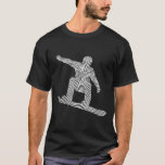 Snowboarder Fingerprint Men&#39;s Snowboard  T-Shirt