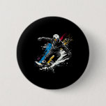 Snowboarder Graffiti Alpine Snowboarding  Button