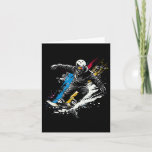 Snowboarder Graffiti Alpine Snowboarding  Card