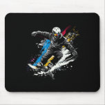 Snowboarder Graffiti Alpine Snowboarding  Mouse Pad