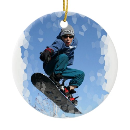 Snowboarder in the Snow Ornament