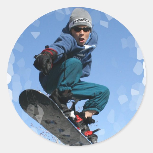 Snowboarder in the Snow Stickers (Front)