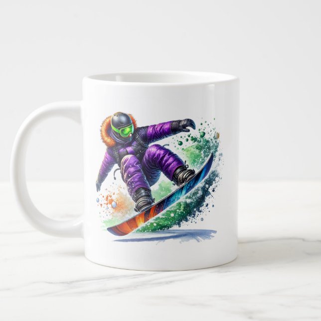 Snowboarder Jumbo  Giant Coffee Mug (Left)