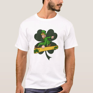 Snowboarder Leprechaun St. Patrick's Day T-Shirt