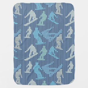 Snowboarder Lines Baby Blanket