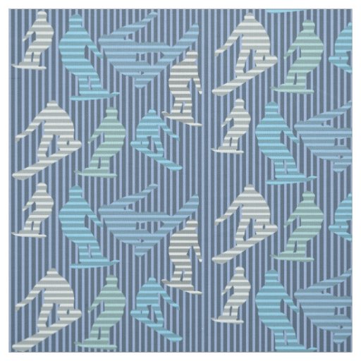 Snowboarder Lines Fabric