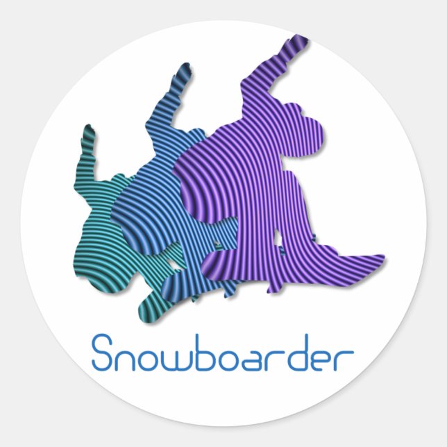 Snowboarder Logo Stickers (Front)