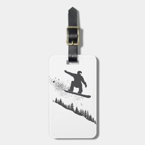 Snowboarder Luggage Tag