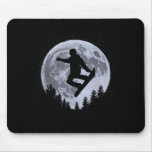 Snowboarder Moon Snowboarding Freestyle Pro Snowbo Mouse Pad