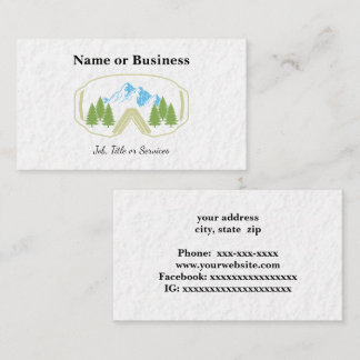 Snowboarder or skiing business card