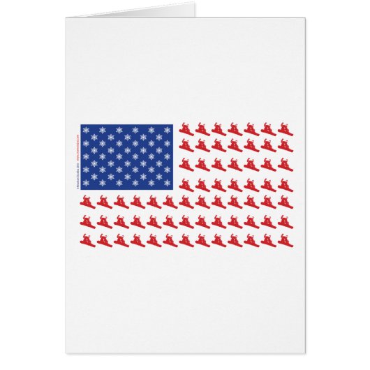 Snowboarder-Patriotic-Flag Cards (Front)
