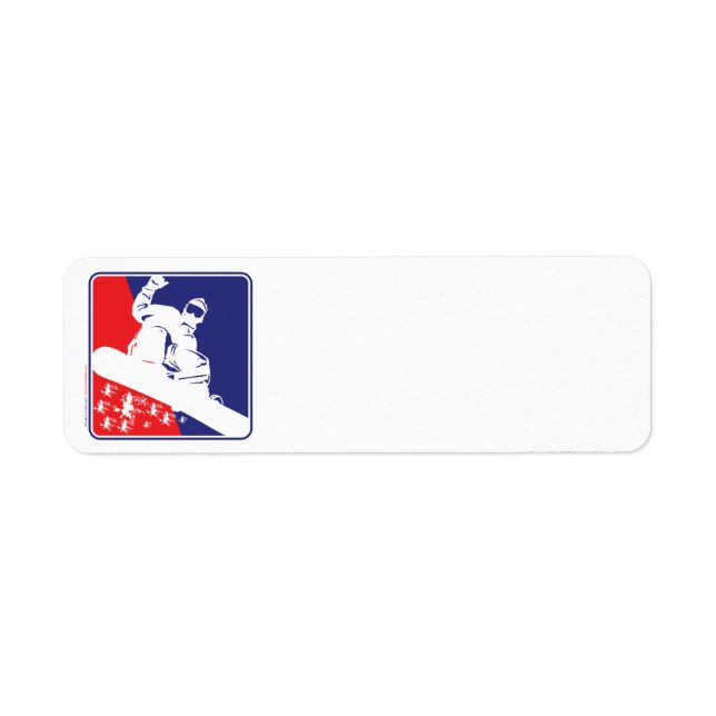 Snowboarder-Patriotic-USA-Flag Label (Front)
