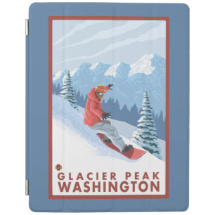 Snowboarder Scene - Glacier Peak, Washington iPad Smart Cover