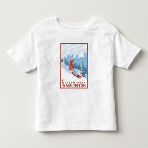 Snowboarder Scene - Glacier Peak, Washington Toddler T-shirt