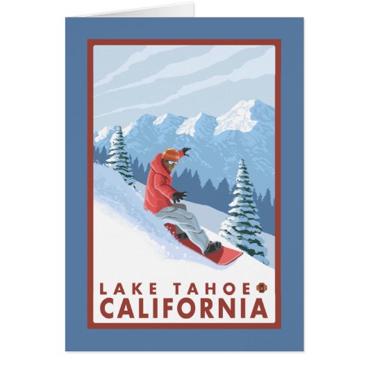 Snowboarder Scene - Lake Tahoe, California (Front)