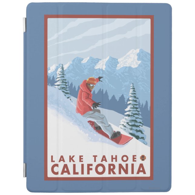 Snowboarder Scene - Lake Tahoe, California iPad Smart Cover (Front)