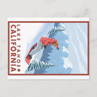 Snowboarder Scene - Lake Tahoe, California Postcard