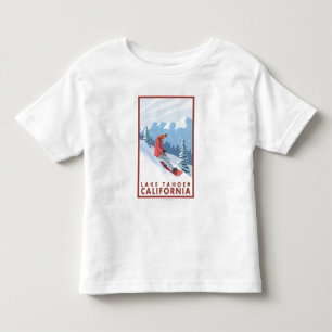 Snowboarder Scene - Lake Tahoe, California Toddler T-shirt