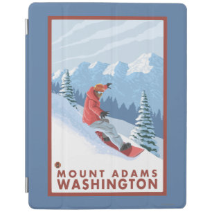 Snowboarder Scene - Mount Adams, Washington iPad Smart Cover