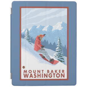 Snowboarder Scene - Mount Baker, Washington iPad Smart Cover