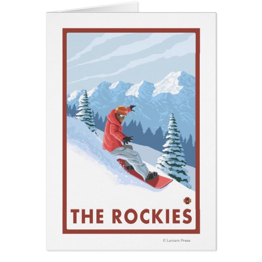 Snowboarder Scene - The Rockies Cards (Front)
