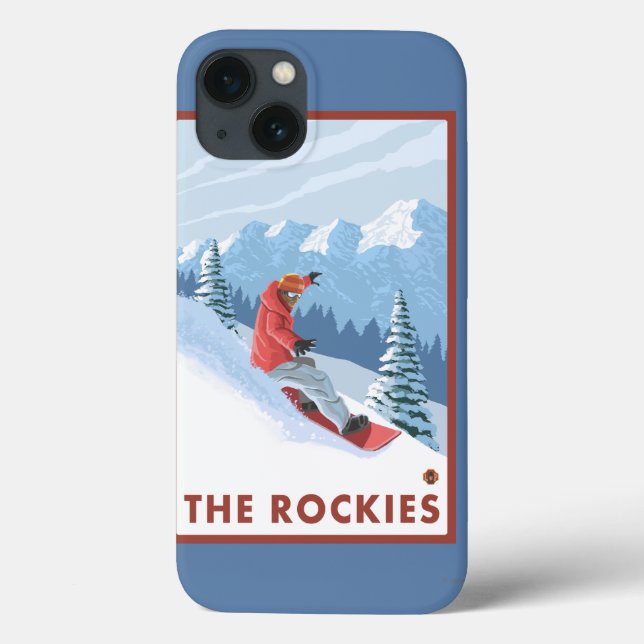 Snowboarder Scene - The Rockies Case-Mate iPhone Case (Back)