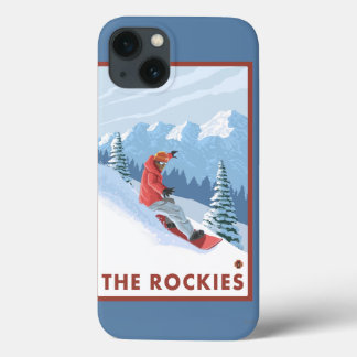 Snowboarder Scene - The Rockies iPhone 13 Case