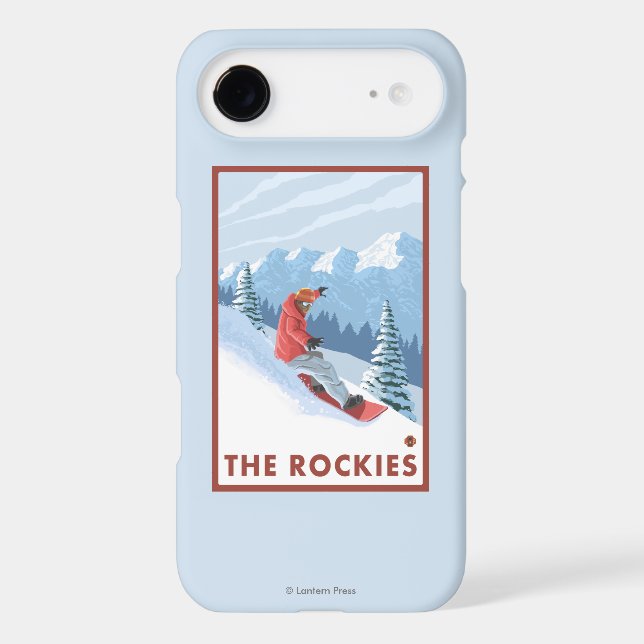 Snowboarder Scene - The Rockies Case-Mate iPhone Case (Back)
