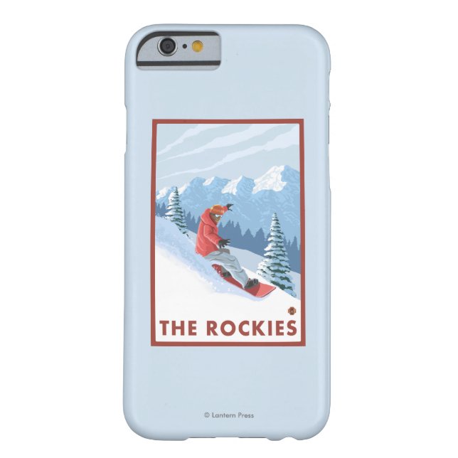 Snowboarder Scene - The Rockies Case-Mate iPhone Case (Back)