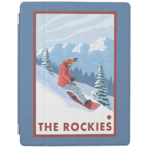 Snowboarder Scene - The Rockies iPad Smart Cover