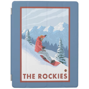Snowboarder Scene - The Rockies iPad Smart Cover