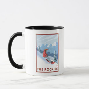 Snowboarder Scene - The Rockies Mug