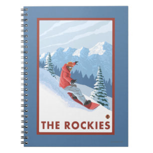 Snowboarder Scene - The Rockies Notebook