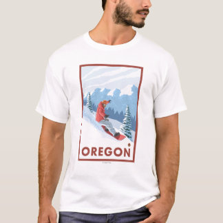 Snowboarder Scene- Vintage Travel Poster T-Shirt