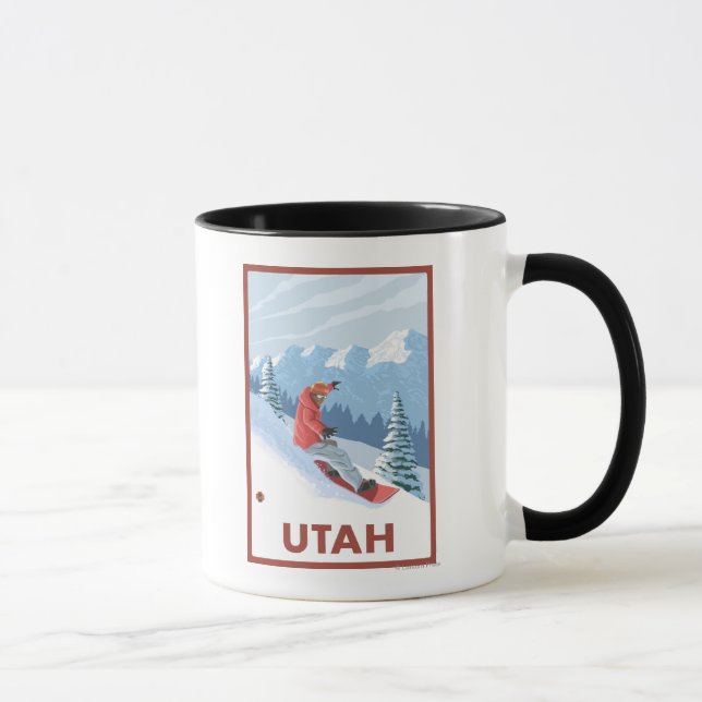 Snowboarder SceneUtah Mug (Right)