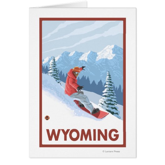 Snowboarder SceneWyoming Cards (Front)