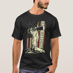 Snowboarder Skiing Snowboard Snowboarding American T-Shirt