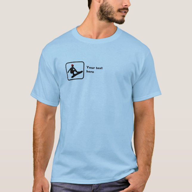 Snowboarder -- Small Logo -- Customizable T-Shirt (Front)