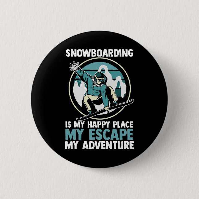 Snowboarder Snowboarding 2  Button (Front)