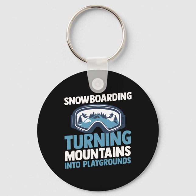 Snowboarder Snowboarding 3  Keychain (Front)